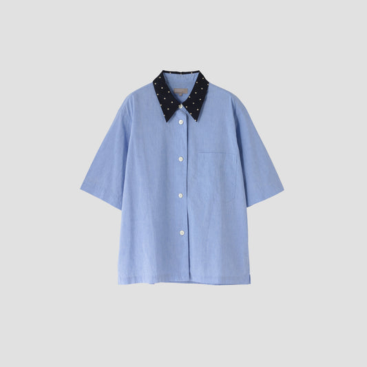 COTTON LINEN CHAMBRAY SHIRT