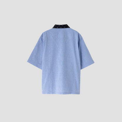 COTTON LINEN CHAMBRAY SHIRT