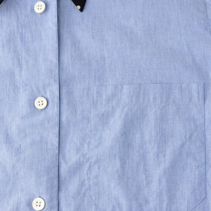 COTTON LINEN CHAMBRAY SHIRT