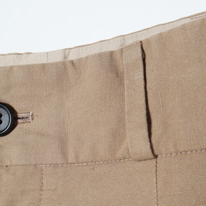 COTTON LINEN OXFORD TROUSERS