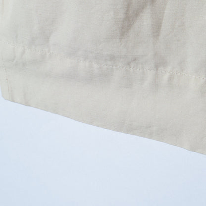 PLAIN WEAVE COTTON LINEN TROUSERS