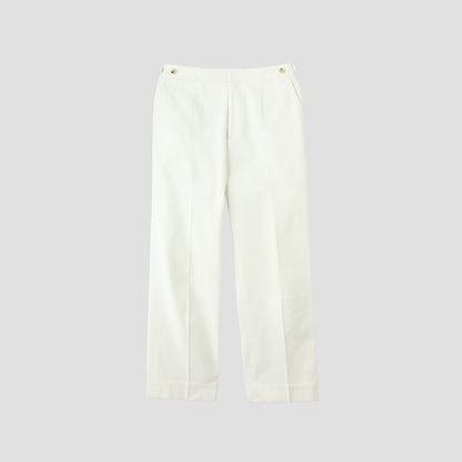 WASHED COTTON TWILL TROUSERS
