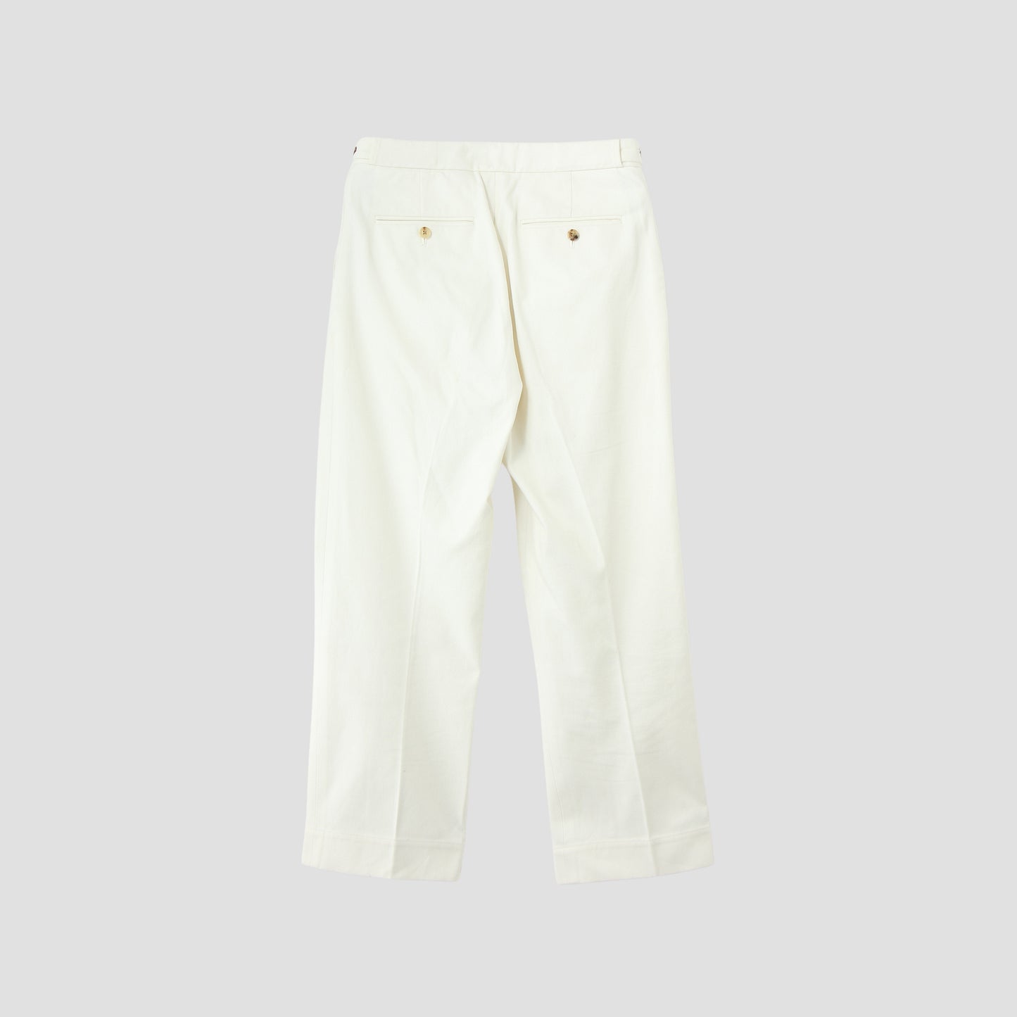 WASHED COTTON TWILL TROUSERS
