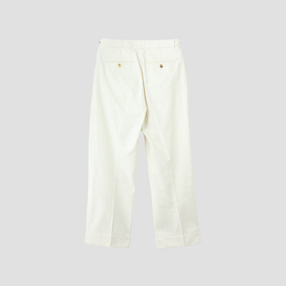 WASHED COTTON TWILL TROUSERS