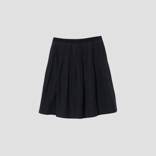 PLAIN WEAVE LINEN COTTON SKIRT