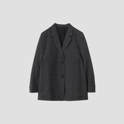 PRINCE OF WALES CHECK WOOL LINEN JACKET