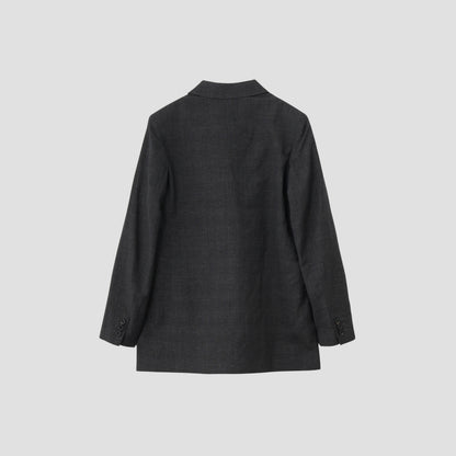 PRINCE OF WALES CHECK WOOL LINEN JACKET