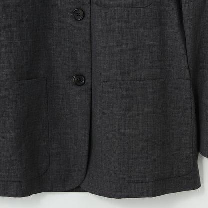 PRINCE OF WALES CHECK WOOL LINEN JACKET