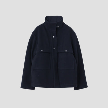 DENSE WOOL MELTON COAT