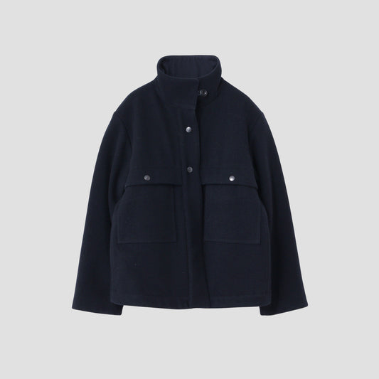 DENSE WOOL MELTON COAT