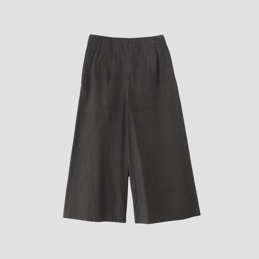WASHED YARN DYE POPLIN TROUSERS