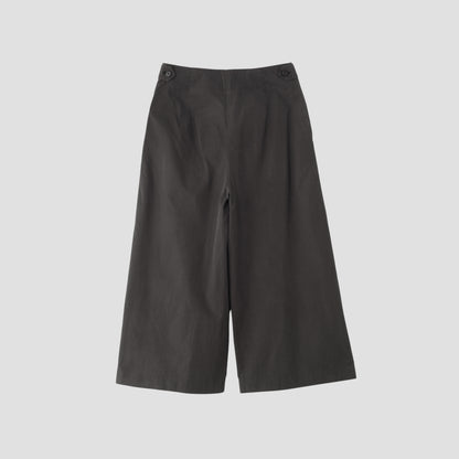 WASHED YARN DYE POPLIN TROUSERS