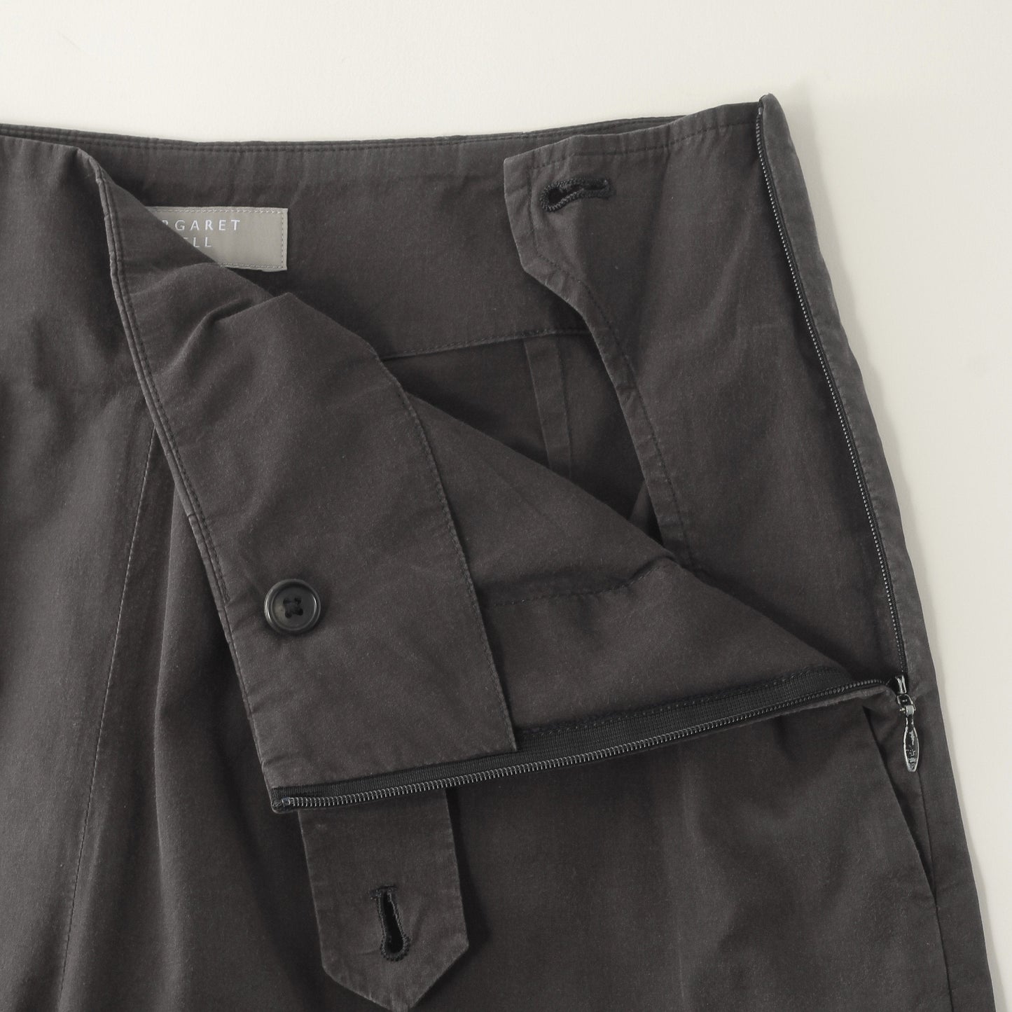 WASHED YARN DYE POPLIN TROUSERS