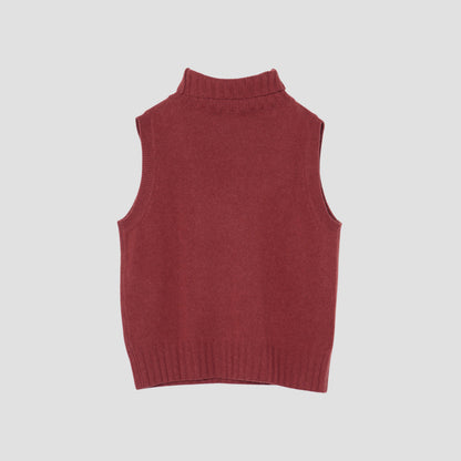 SLEEVELESS TURTLENECK KNIT