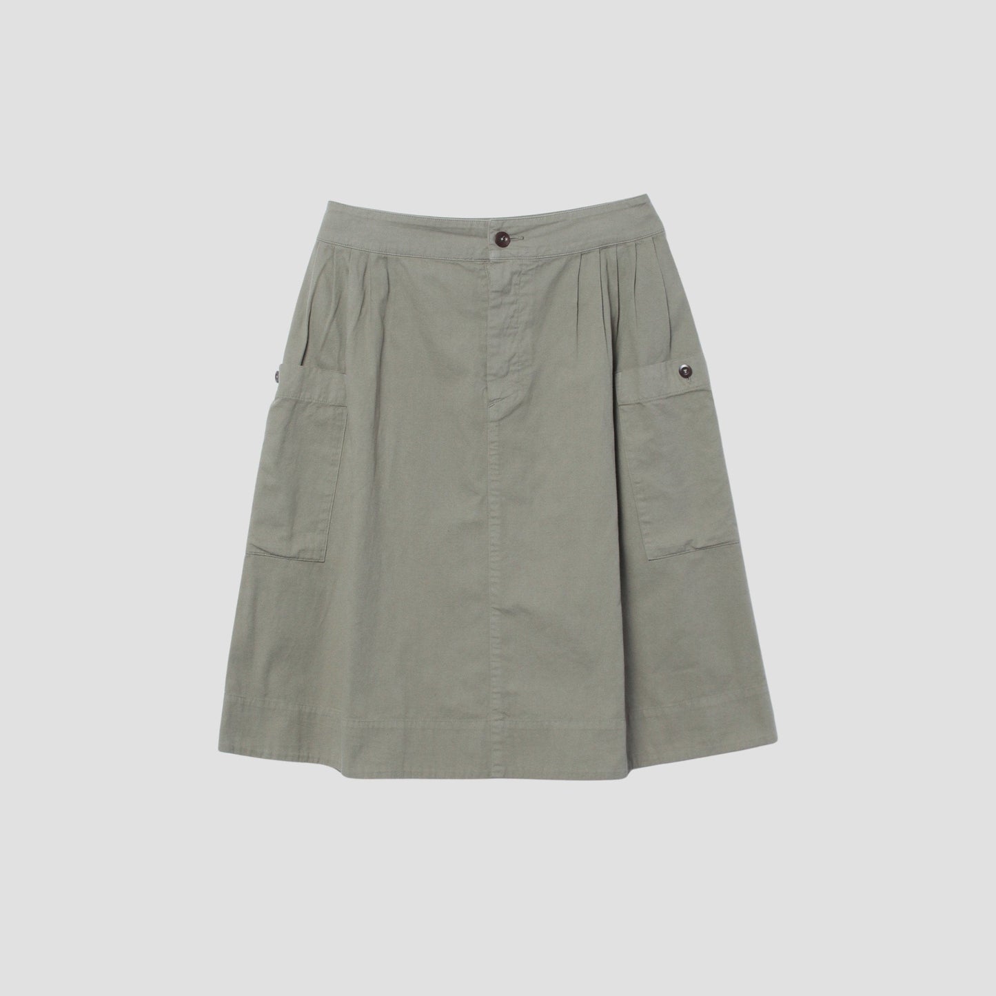 MILITARY COTTON LINEN SKIRT