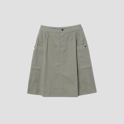 MILITARY COTTON LINEN SKIRT