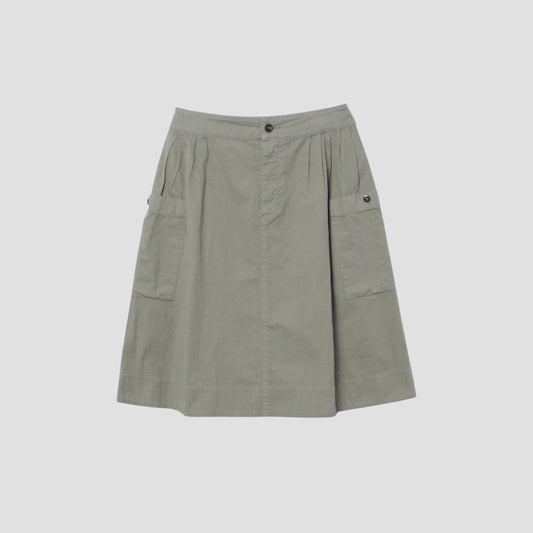 MILITARY COTTON LINEN SKIRT