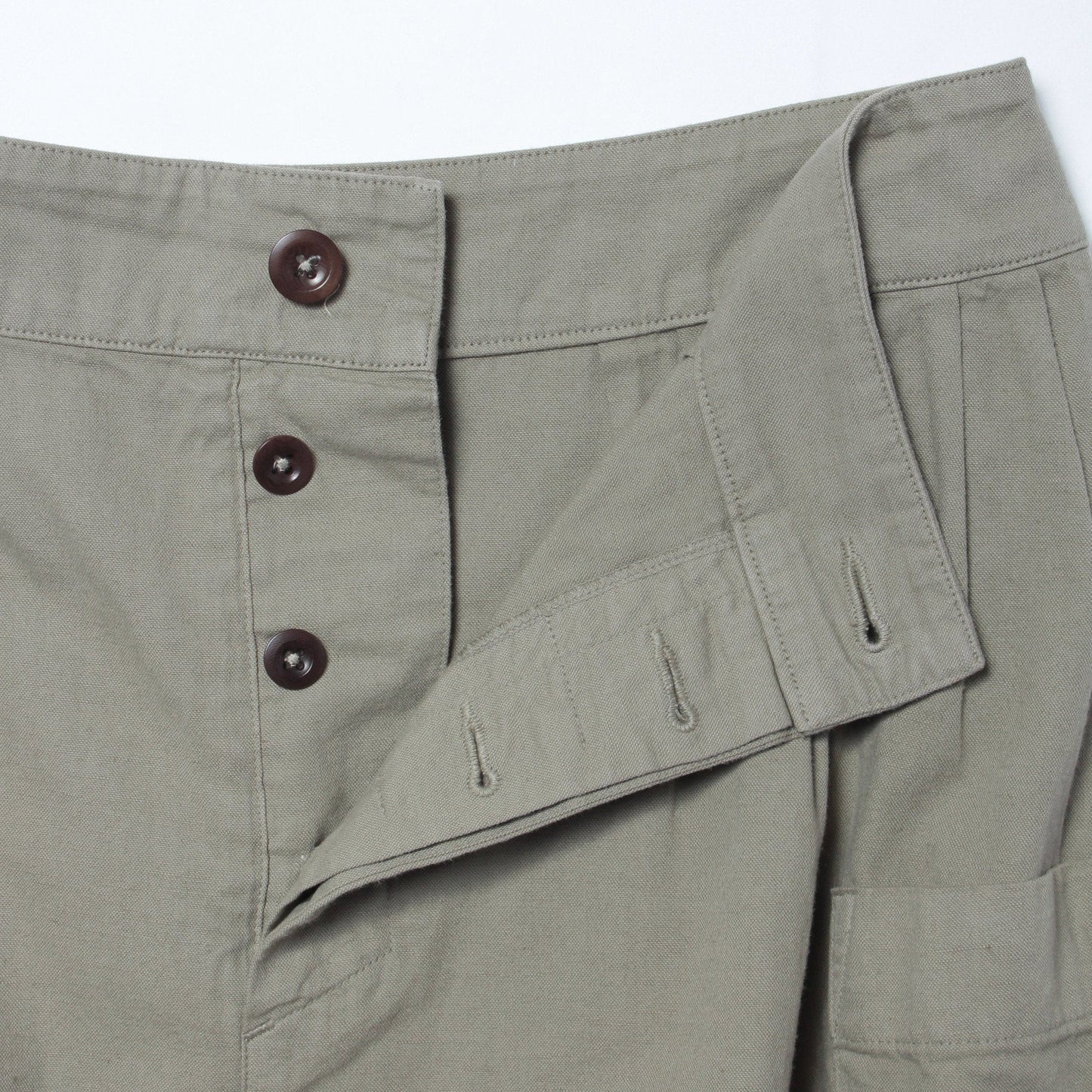 MILITARY COTTON LINEN SKIRT