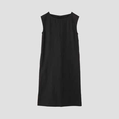 HIGH DENSE LINEN POPLIN DRESS
