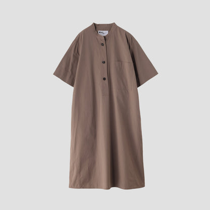 SANDED COTTON LINEN DRESS