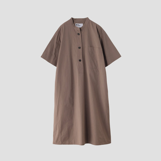 SANDED COTTON LINEN DRESS