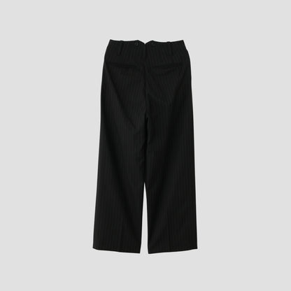 STRIPE WOOL PLAINWEAVE TROUSERS