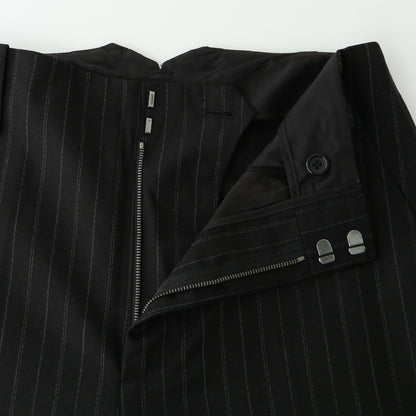 STRIPE WOOL PLAINWEAVE TROUSERS