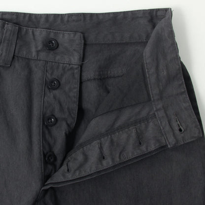 UNEVEN COTTON CANVAS TROUSERS