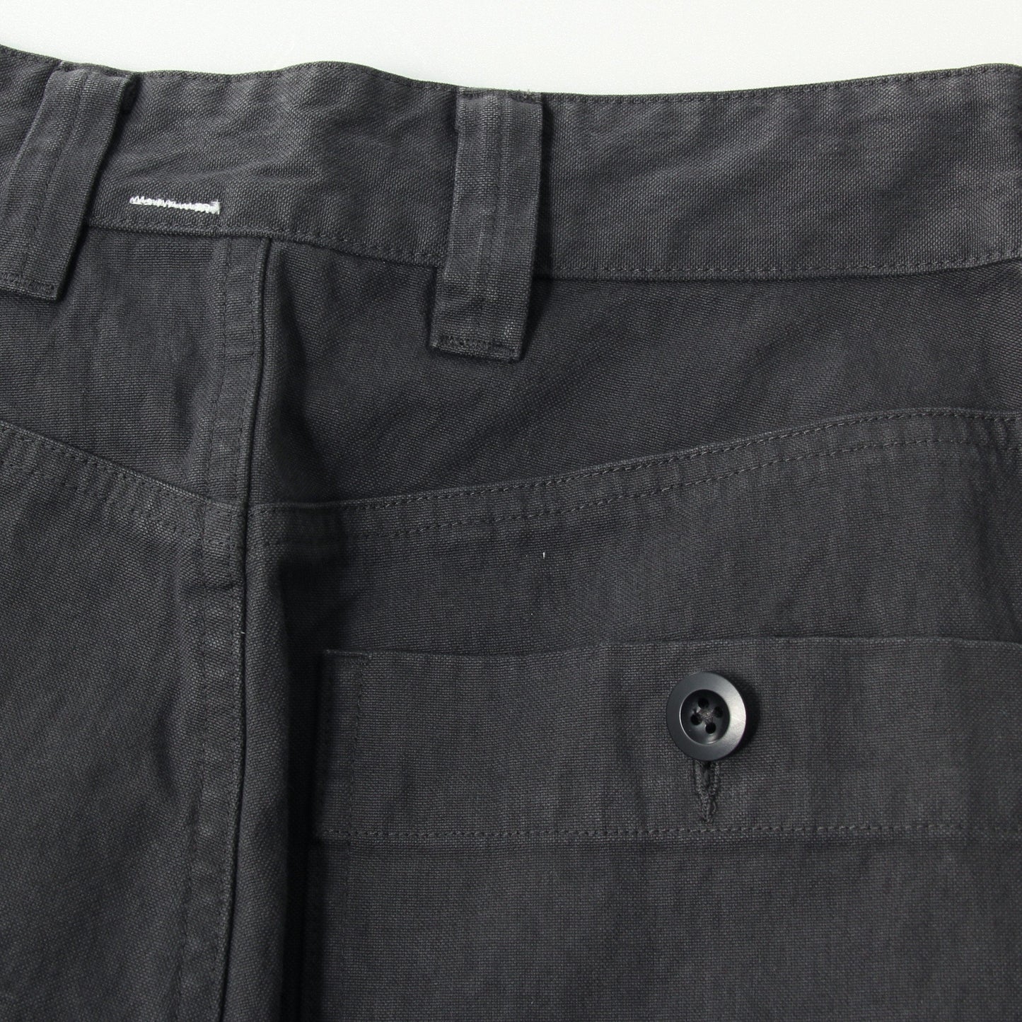 UNEVEN COTTON CANVAS TROUSERS