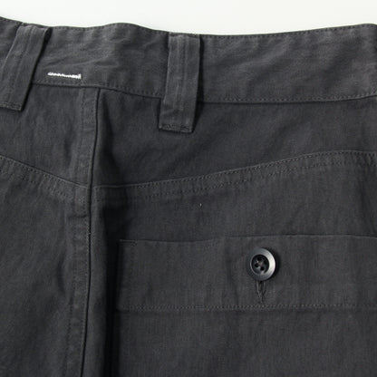 UNEVEN COTTON CANVAS TROUSERS