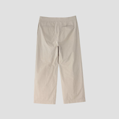 WASHED YARN DYE POPLIN TROUSERS