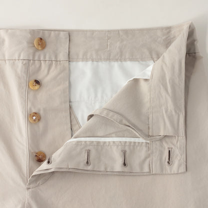 WASHED YARN DYE POPLIN TROUSERS