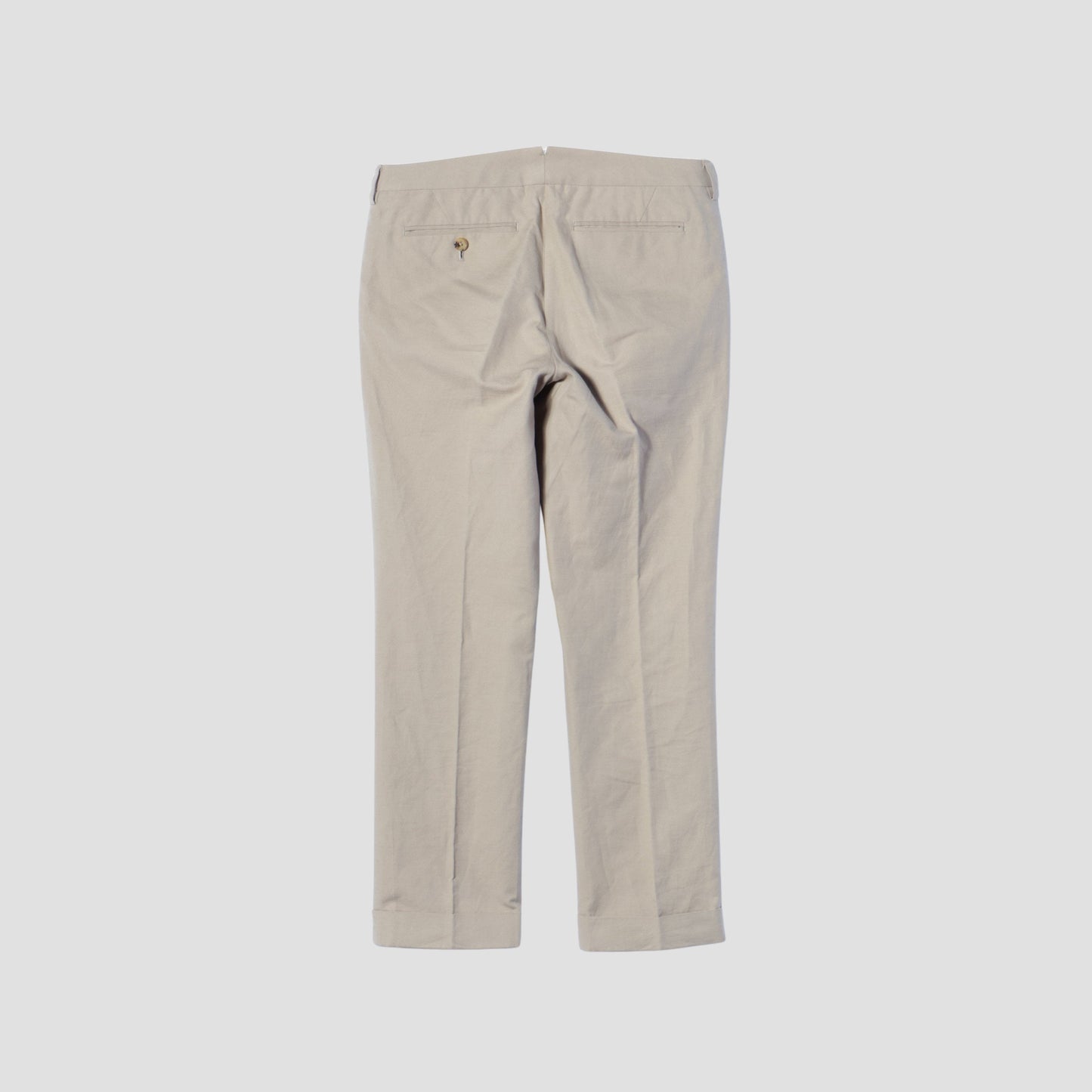 COTTON LINEN OXFORD TROUSERS