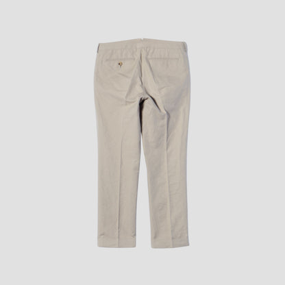 COTTON LINEN OXFORD TROUSERS