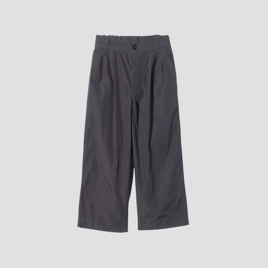 FINE COMPACT COTTON POPLIN TROUSERS
