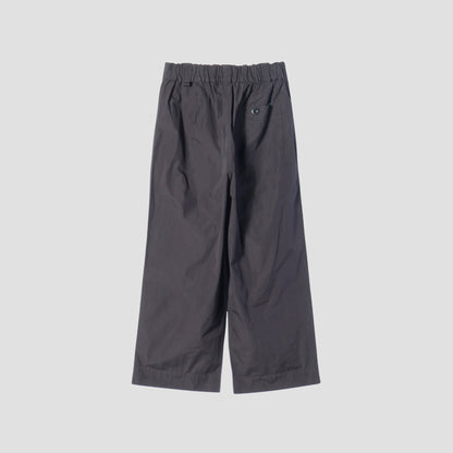 FINE COMPACT COTTON POPLIN TROUSERS