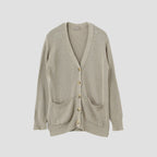 LINEN COTTON SILK CARDIGAN KNIT