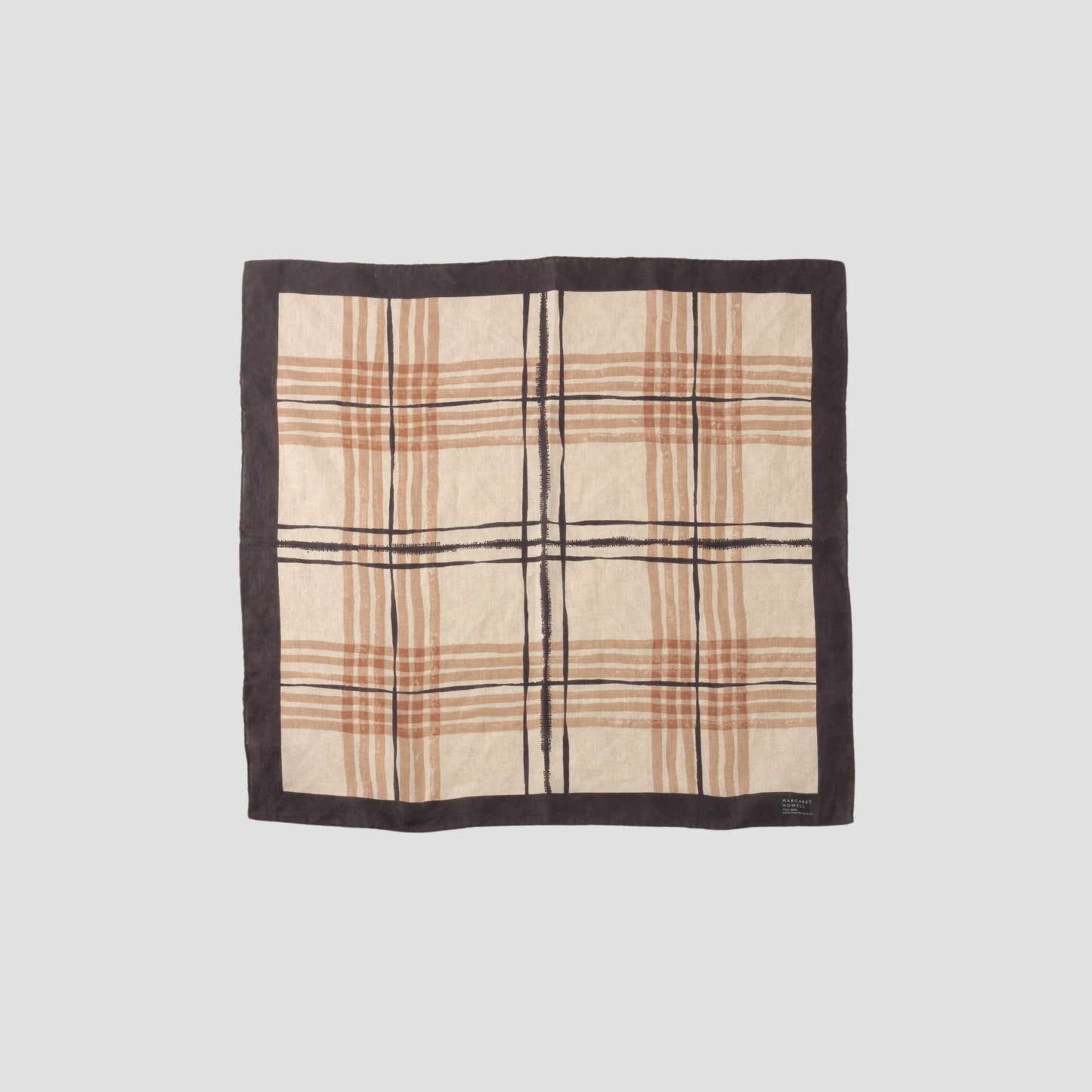 PAINTED CHECK BORDER SCARF