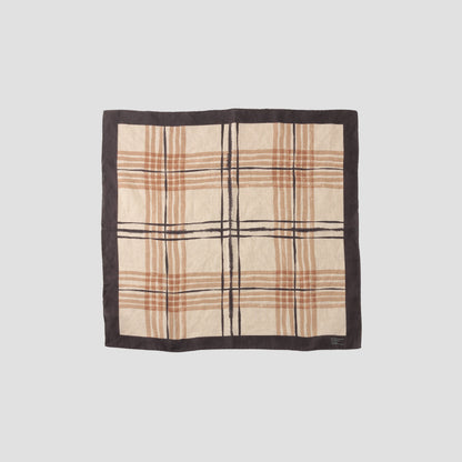 PAINTED CHECK BORDER SCARF