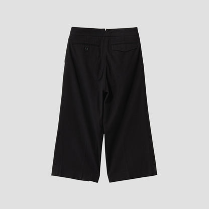 BRUSHED COTTON WOOL TROUSERS