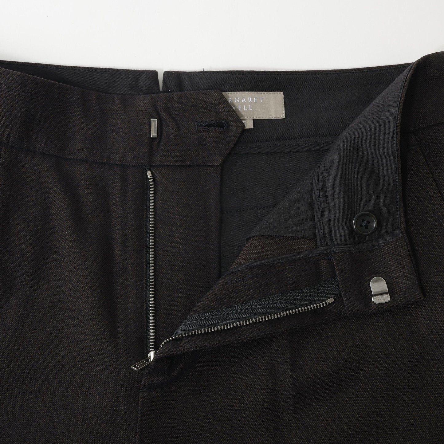 BRUSHED COTTON WOOL TROUSERS