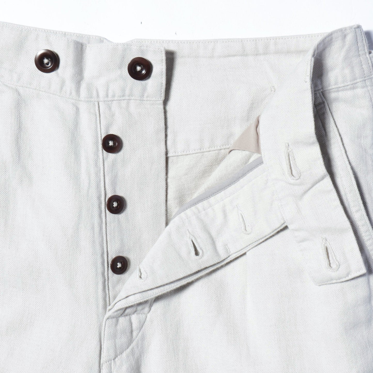 COTTON LINEN HERRINGBONE(MHL SHOP限定) TROUSERS