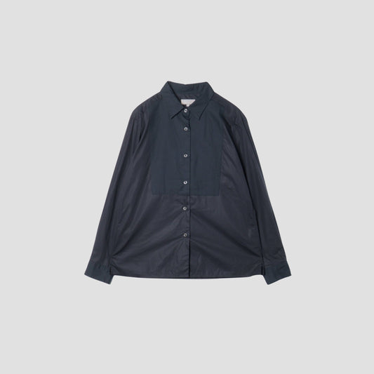 BLACK CHINTZ COTTON SHIRT