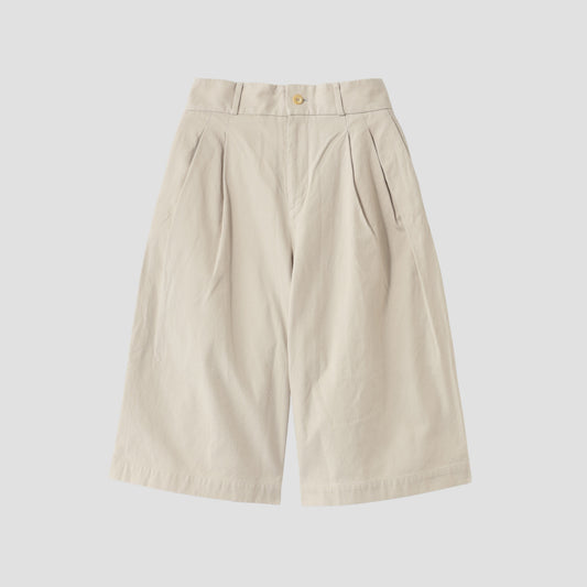 YARN DYE HEAVY COTTON TWILL TROUSERS