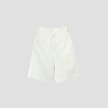 LINEN COTTON TWILL TROUSERS