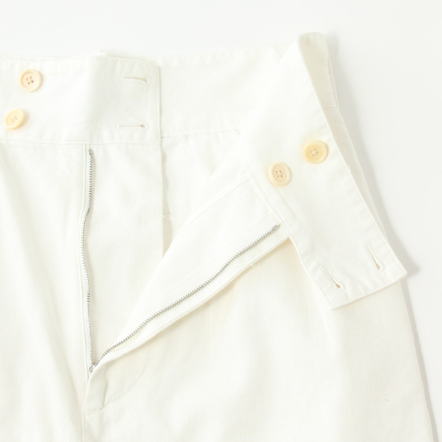 LINEN COTTON TWILL TROUSERS