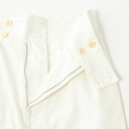 LINEN COTTON TWILL TROUSERS