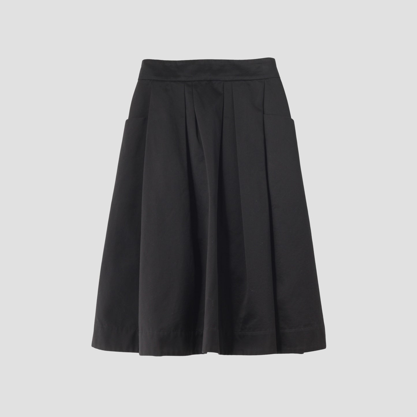WASHED COTTON SATEEN SKIRT