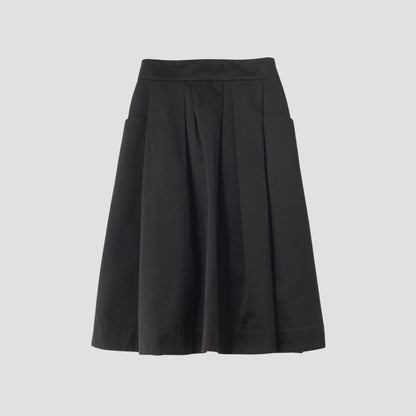 WASHED COTTON SATEEN SKIRT