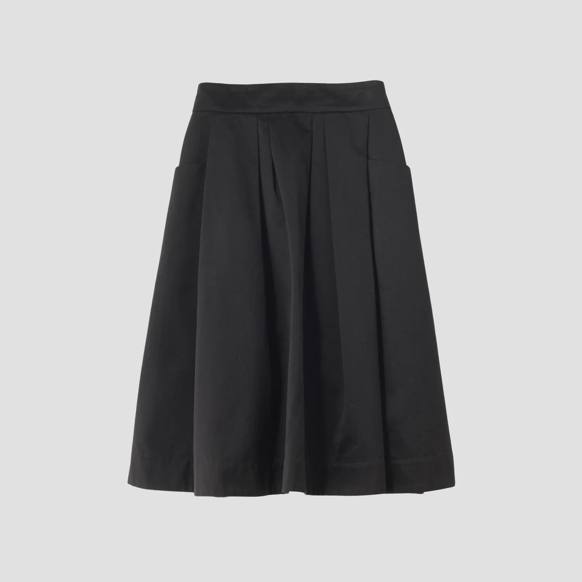 WASHED COTTON SATEEN SKIRT